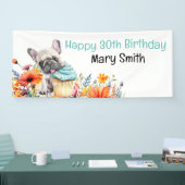 Franse Bulldog 30ste verjaardagsfeest Spandoek (Beurs)