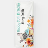 Franse Bulldog 30ste verjaardagsfeest Spandoek (Verticaal)