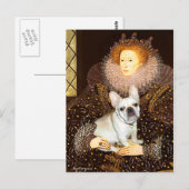 Franse Bulldog 3 - Koningin Briefkaart (Voorkant / Achterkant)