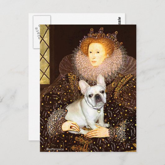 Franse Bulldog 3 - Queen Briefkaart (Voorkant / Achterkant)