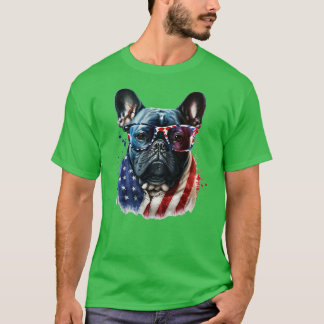 Franse Bulldog 4 juli 4 T-shirt
