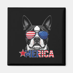 Franse bulldog 4 juli merica Amerikaanse vlag Magneet