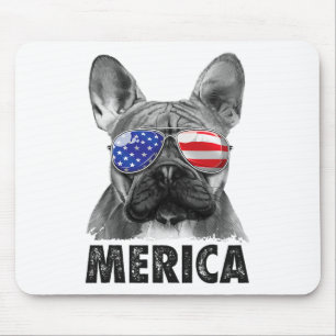 Franse Bulldog 4 juli Shirten Merica Mannen Vrouwe Muismat
