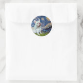 Franse Bulldog (4W) - Sterrennacht Ronde Sticker (Tas)