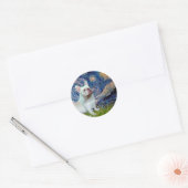 Franse Bulldog (4W) - Sterrennacht Ronde Sticker (Envelop)