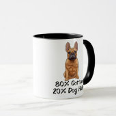 Franse Bulldog 80% Katoen 20% Hair Frenchie Mok (Voorkant rechts)