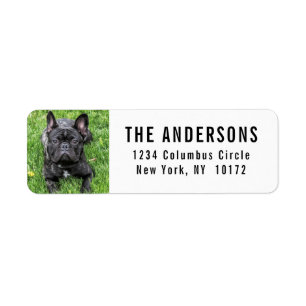 Franse Bulldog Aangepast Retouradres Etiket