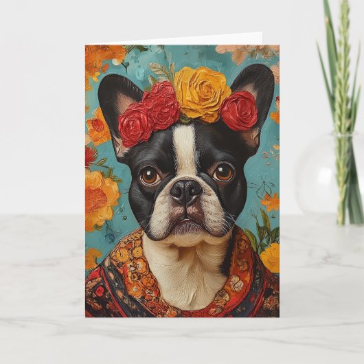 Franse Bulldog als Frida Kahlo (Voorkant)