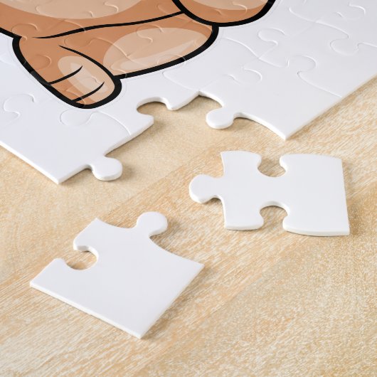 Franse bulldog als rechercheur met vergrootglas legpuzzel (Zijkant)