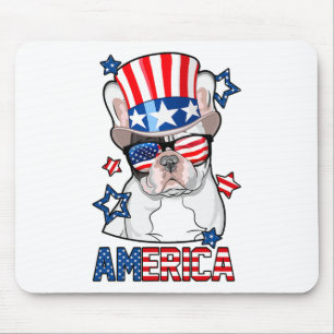 Franse Bulldog America 4 juli Mannen vrouwen frank Muismat