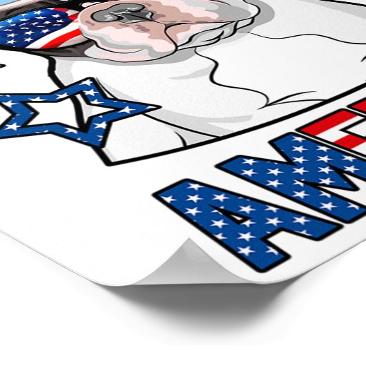 Franse Bulldog America 4 juli Mannen vrouwen frank Poster (Hoek)