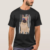 Franse Bulldog American Flag Patriot Bulldog 4th O T-shirt (Voorkant)