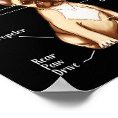 Franse Bulldog anatomie van een bulldog mama papa Poster (Hoek)