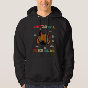  Franse Bulldog Anatomy Cute Dog Hoodie
