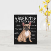 Franse Bulldog Anatomy Frenchie Hondenliefhebber E Kaart (Gele Bloem)