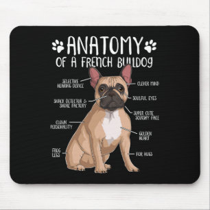 Franse Bulldog Anatomy Frenchie Hondenliefhebber E Muismat