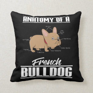 Franse Bulldog Anatomy Funny Dog Kussen