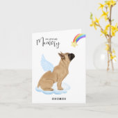 Franse Bulldog Angel Dog Pet verliest sympathie Kaart (Gele Bloem)