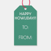 Franse Bulldog & Antlers "Hier naar Sleigh" Gift L Cadeaulabel (Achterkant)