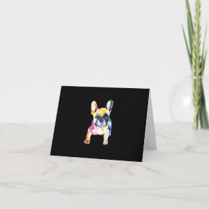 Franse Bulldog Aquarel Handgetekend Cadeau Kaart