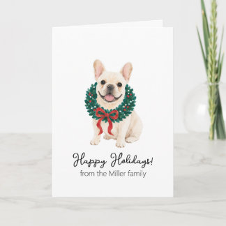 Franse Bulldog Aquarel Kerstkaart Kaart