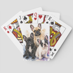Franse Bulldog Aquarel Speelkaarten