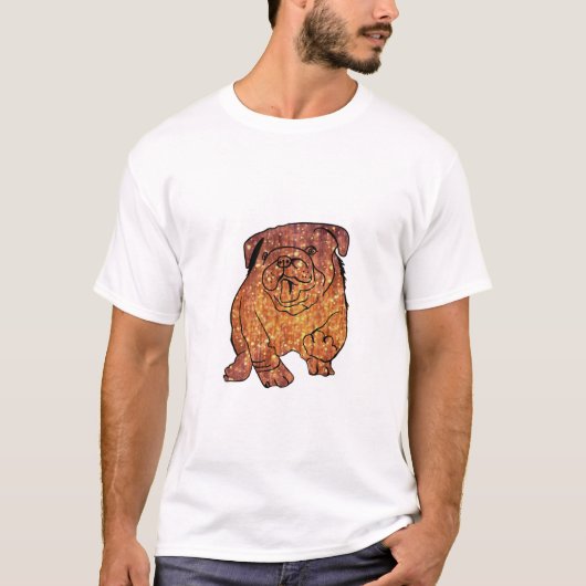 Franse Bulldog Art Basic T-shirt, wit T-shirt (Voorkant)