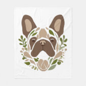 Franse Bulldog Art Fleece Deken (Voorkant)
