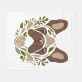 Franse Bulldog Art Fleece Deken (Voorkant (Horizontaal))