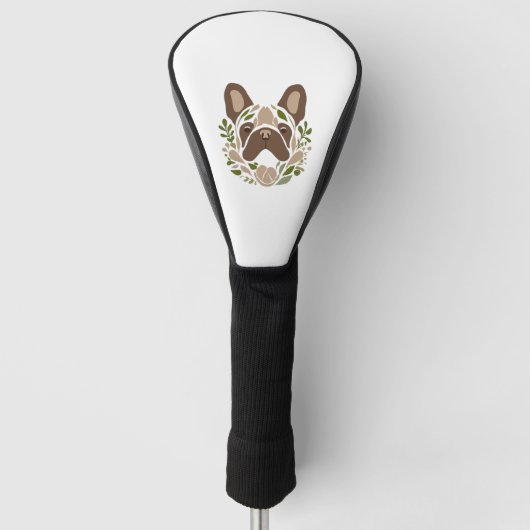 Franse Bulldog Art Golfheadcover (Voorkant)