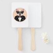 Franse Bulldog Art Handwaaier (Voorkant en achterkant)