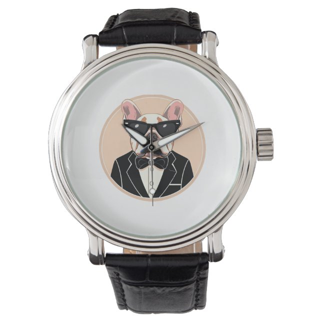 Franse Bulldog Art Horloge (Voorkant)