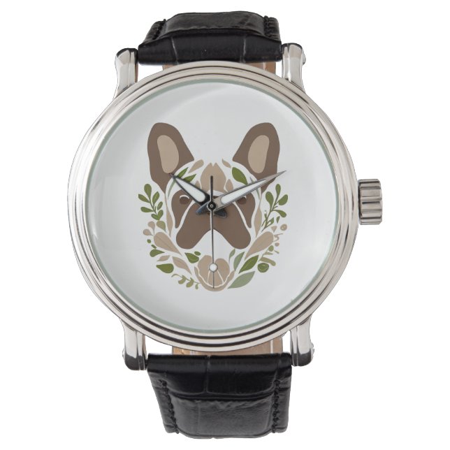 Franse Bulldog Art Horloge (Voorkant)