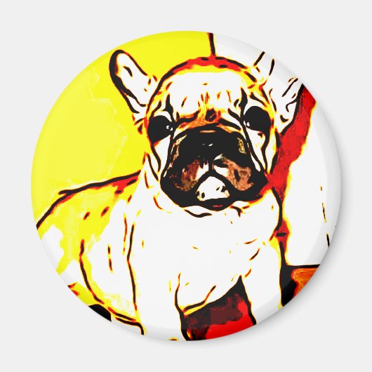 Franse Bulldog Art Magneet (Voorkant)