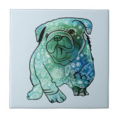Franse Bulldog Art Mandala keramische foto Tegel Tegeltje (Voorkant)