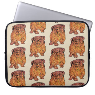 Franse Bulldog Art Neopreen laptophoes 15" Laptop Sleeve