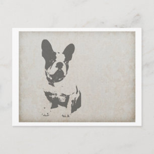 franse bulldog art . png briefkaart