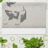 franse bulldog art . png theedoek (Gevouwen)