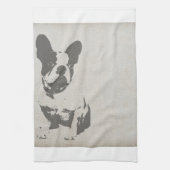 franse bulldog art . png theedoek (Verticaal)