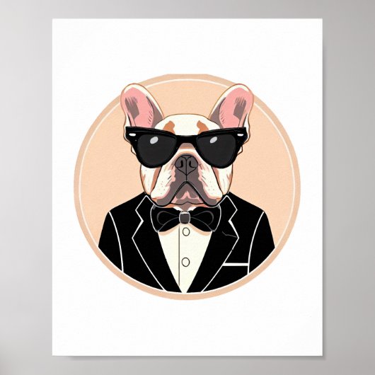Franse Bulldog Art Poster (Voorkant)