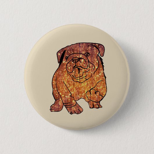 Franse Bulldog Art ronde badge Button 5,7 Cm (Voorkant)
