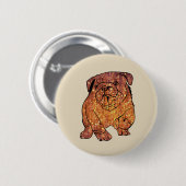 Franse Bulldog Art ronde badge Button 5,7 Cm (Voorkant /achterkant)