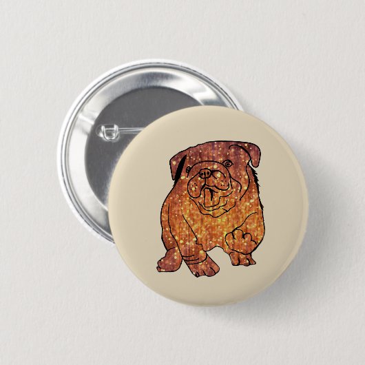 Franse Bulldog Art ronde badge Ronde Button 5,7 Cm (Voorkant /achterkant)