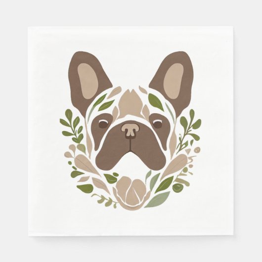Franse Bulldog Art Servet (Voorkant)
