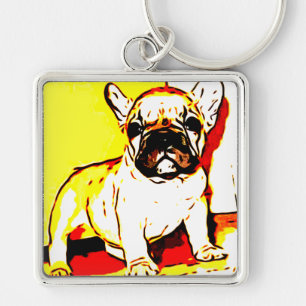 Franse Bulldog Art Sleutelhanger