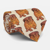 Franse Bulldog Art Stropdas (Opgerold)