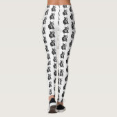 Franse Bulldog Art Tekening Leggings (Achterkant)