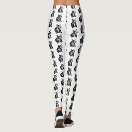 Franse Bulldog Art Tekening Leggings