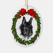 Franse Bulldog Art van Glenda S. Harlan Keramisch Ornament (Rechts)