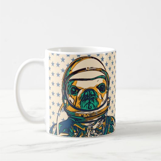 Franse Bulldog Astronaut Mok (Links)